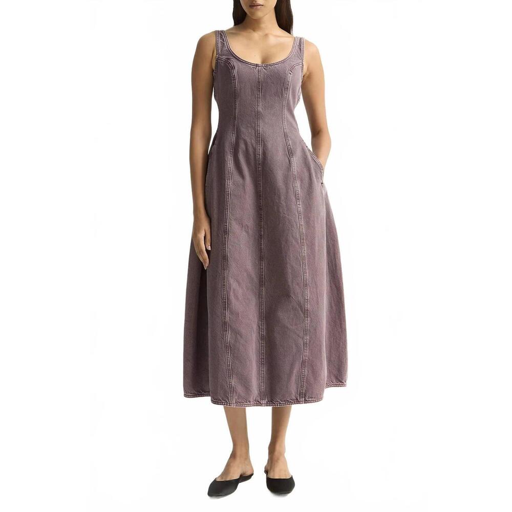 NEW DALA cocoon bustier dress in sparrow
